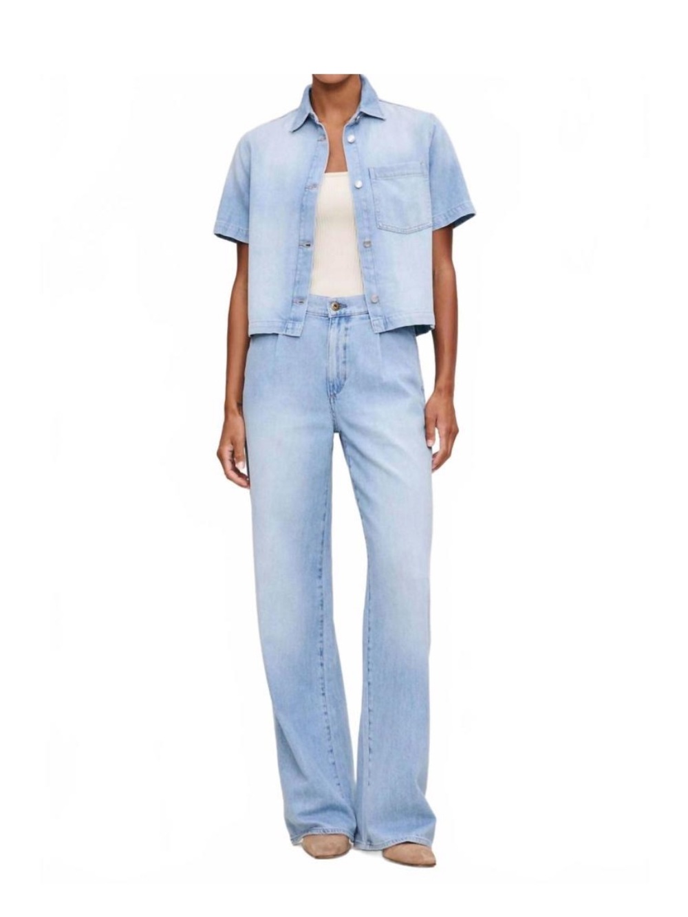 NWT DL1961 Isabel Wide Leg 31.5’ Jeans in Beachfront Size 31 - Picture 5 of 15